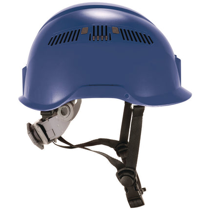 Skullerz 8977 Class C Safety Helmet with Adjustable Venting, 6-Point Ratchet Suspension, Blue