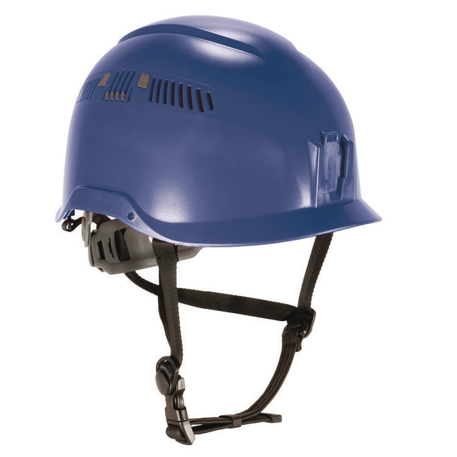 Skullerz 8977 Class C Safety Helmet with Adjustable Venting, 6-Point Ratchet Suspension, Blue