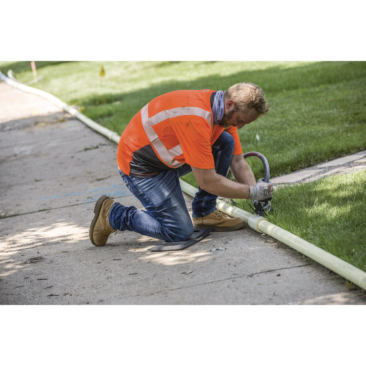 GloWear 8280BK Class 2 Performance T-Shirt with Black Bottom, 4X-Large Long, Orange