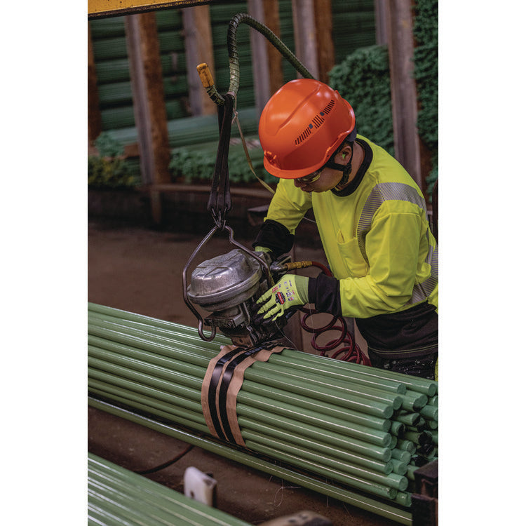 GloWear 8281BK Class 2 Long Sleeve Shirt with Black Bottom, 6X-Large Long, Lime