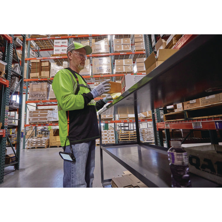 GloWear 8281BK Class 2 Long Sleeve Shirt with Black Bottom, 6X-Large Long, Lime