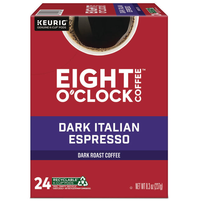 Dark Italian Espresso Coffee K-Cups, 24/Box