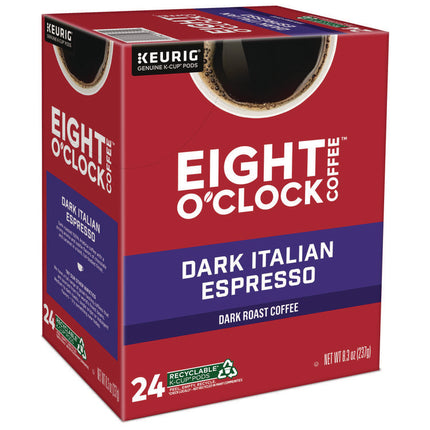Dark Italian Espresso Coffee K-Cups, 24/Box