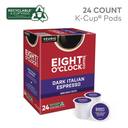 Dark Italian Espresso Coffee K-Cups, 24/Box