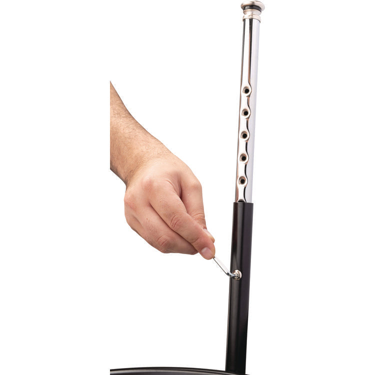 6400 Series Height Adjustable HD Vinyl Padded Steel Stool, Supports 500 lb, 30.5" to 38.5" Seat Height, Black Seat/Base
