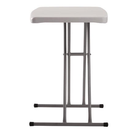 Height Adjustable Personal Folding Table, Rectangular, 20 x 30 x 27.87, Speckled Gray Top, Gray Base/Legs