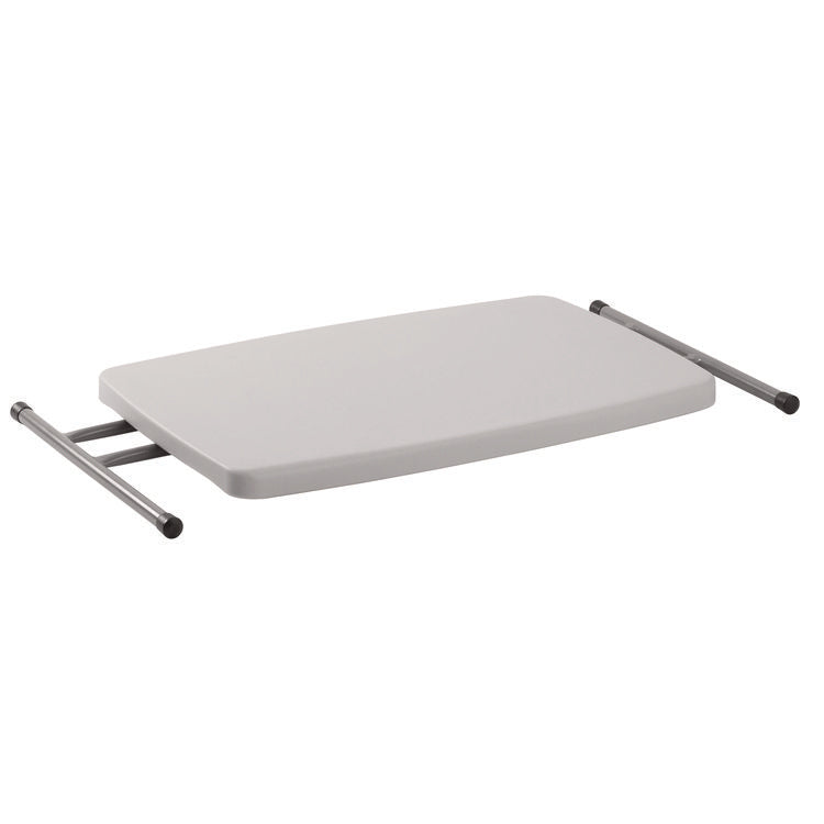 Height Adjustable Personal Folding Table, Rectangular, 20 x 30 x 27.87, Speckled Gray Top, Gray Base/Legs