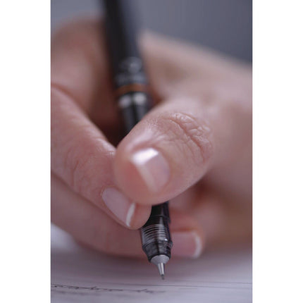 Delguard Mechanical Pencil, 0.5 mm, HB (#2), Black Lead, Black Barrel, 3/Pack