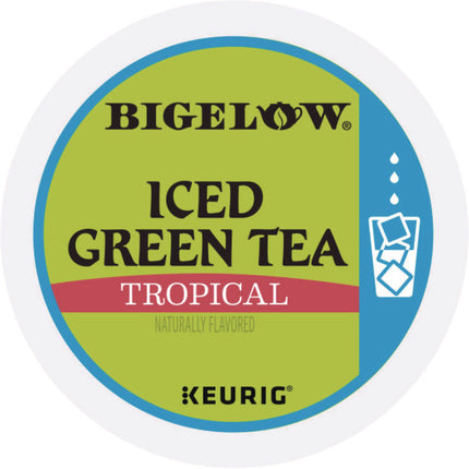 Tropical Iced Green Tea, K-Cup, 0.10 oz, 22/Box