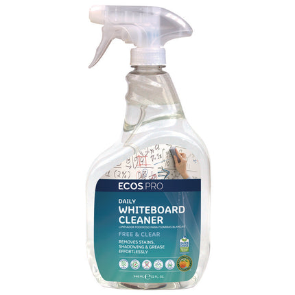 Daily Whiteboard Cleaner, Free and Clear, 32 oz Spray Bottle, 6/Carton