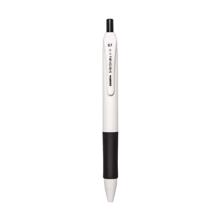 Sarasa Dry X1+ Gel Pen, Retractable, Medium 0.7 mm, Black Ink, White/Black Barrel, 12/Pack