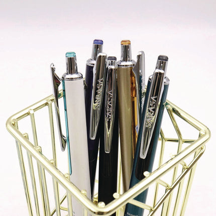 Sarasa Grand Gel Pen, Retractable, Fine 0.7 mm, Black Ink, Gold/Translucent Black Barrel