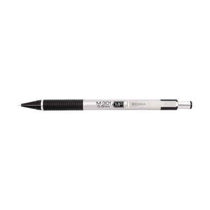 M-301 Mechanical Pencil, 0.5 mm, HB (#2), Black Lead, Silver/Black Barrel, Dozen