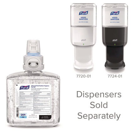 PROFESSIONAL ADVANCED GEL HAND SANITIZER FRAGRANCE FREE, FOR ES8 DISPENSER, 2/CARTON