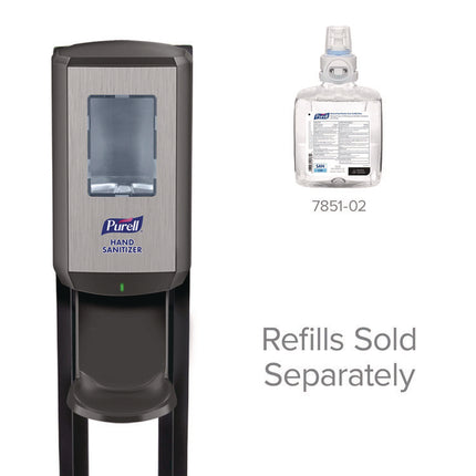 Cs8 Hand Sanitizer Floor Stand With Dispenser, 1,200 Ml, 13.5 X 5 X 28.5, Graphite