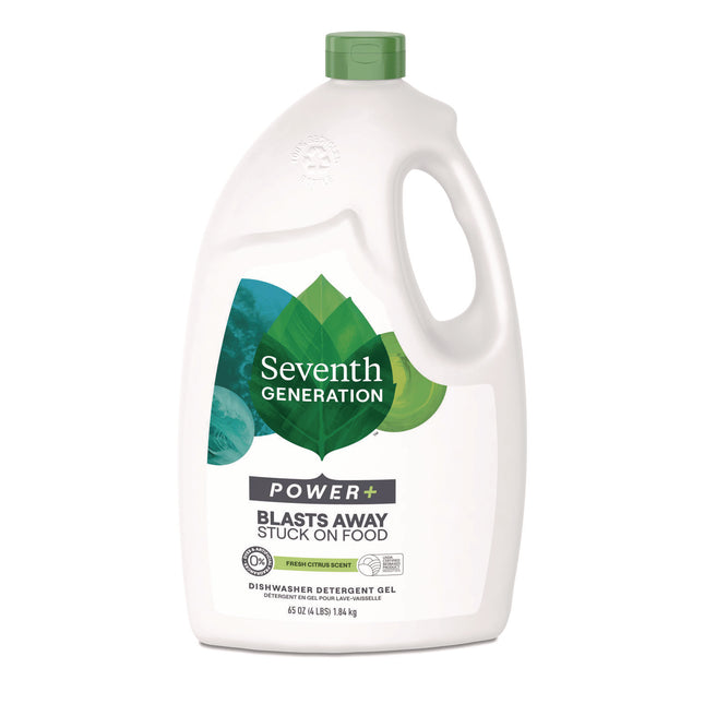 Natural Automatic Dishwasher Gel, Ultra Power Plus, Fresh Citrus, 65 Oz Bottle