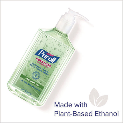 Advanced Hand Sanitizer Soothing Gel, Fresh Scent, 12 oz Pump Bottle