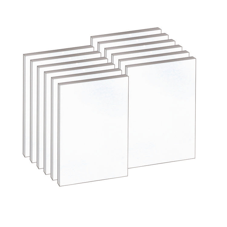 Second Nature Recycled Unruled Memo Pads, 4 x 6, White, 100 Sheets, 12/Pack