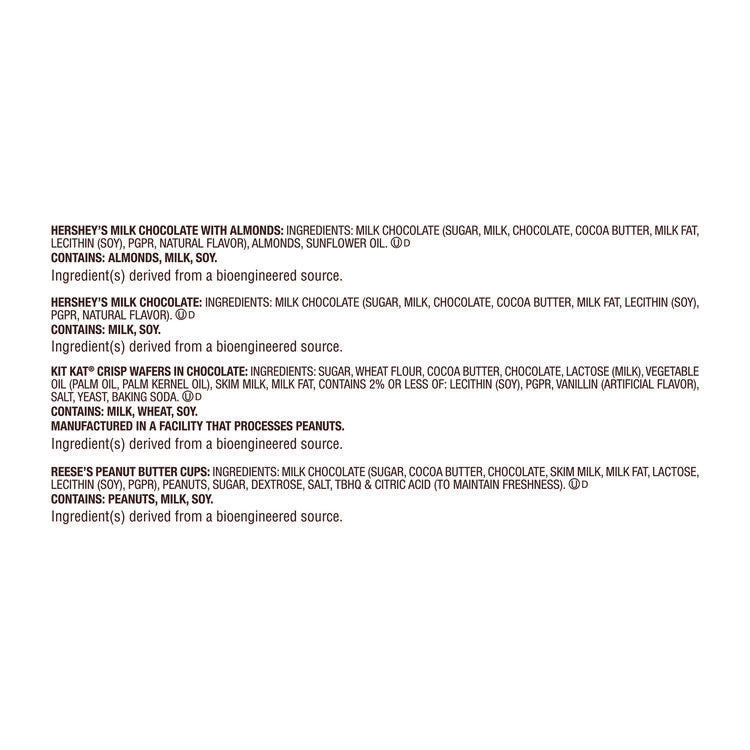 Full Size Chocolate Candy Bar Variety Pack, Assorted, 1.5 oz Bars, 30 Bars