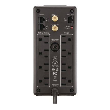 Back-UPS Pro Compact Tower LCD Battery Backup and Surge Protector with USB, 1,000 VA, 8 Outlets, 1,103 J