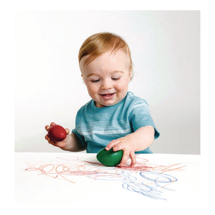 My First Washable Palm Grasp Crayons, Assorted Colors, 6/Pack