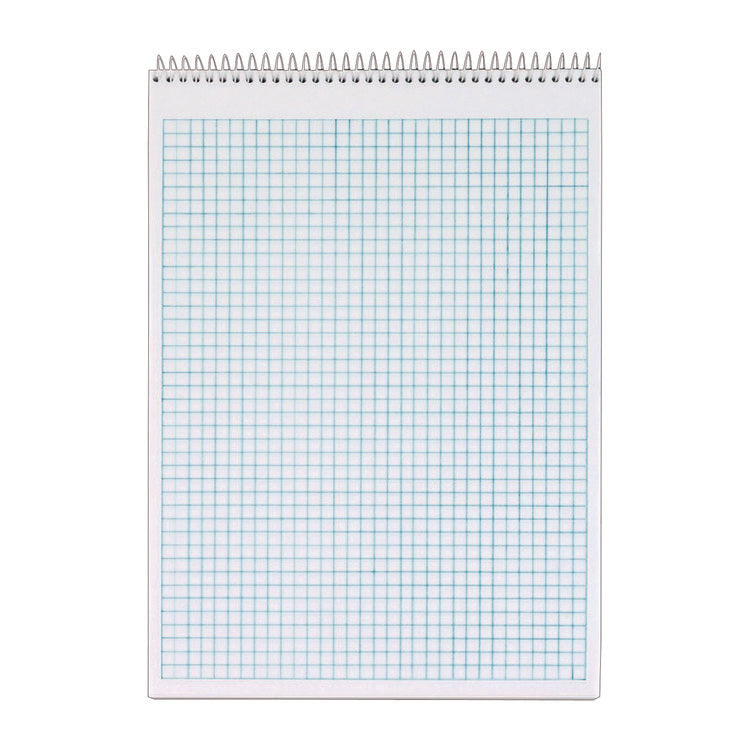 Docket Graph Pad, Quadrille Rule (4 sq/in), Green Cover, 70 White 8.5 x 11 Sheets