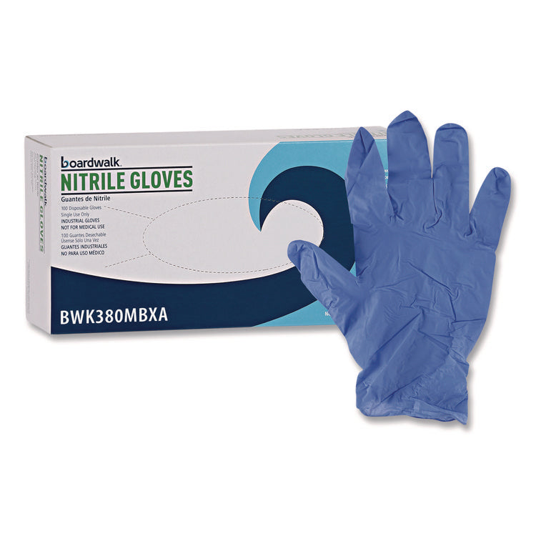 Disposable General-Purpose Nitrile Gloves, Medium, Blue, 4 mil, 100/Box