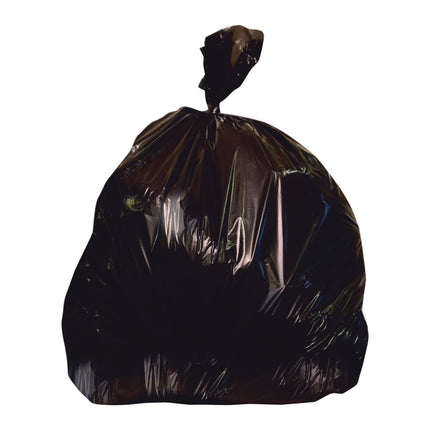 Linear Low-Density Can Liners, 56 gal, 1.5 mil, 51" x 48", Black, Flat Pack, 100/Carton