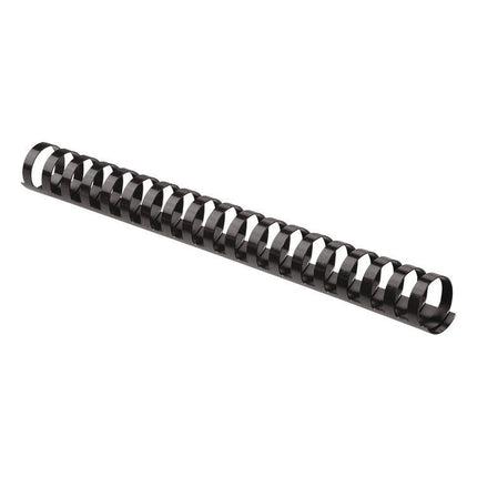 Plastic Comb Bindings, 1" Diameter, 200 Sheet Capacity, Black, 50/Pack