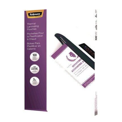 Laminating Pouches, 3 mil, 9" x 14.5", Clear Gloss, 100/Pack