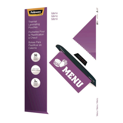 Laminating Pouches, 3 mil, 11.5" x 17.5", Gloss Clear, 50/Pack