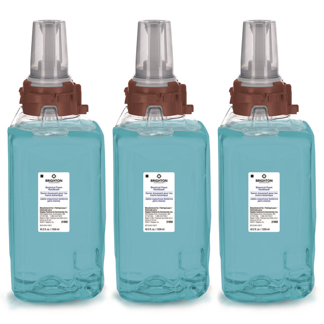 ADX Foaming Hand Soap Refills, Botanical Scent, 1,250 mL, 3/Carton