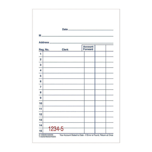 Multipart General-Purpose Sales Pad, Two-Part Carbonless, 3.34 x 5.13, 50 Forms/Pad, 10 Pads/Pack