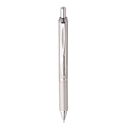 EnerGel Alloy RT Gel Pen, Retractable, Medium 0.7 mm, Black Ink, Polished Aluminum Barrel