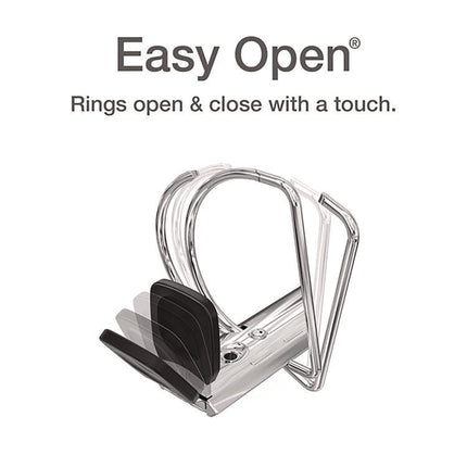 Premier Easy Open Clearvue Locking Slant-D Ring Binder, 3 Rings, 1" Capacity, 11 X 8.5, White