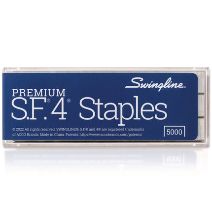 S.F. 4 Premium Staples, 0.25" Leg, 0.5" Crown, Steel, 5,000/Box