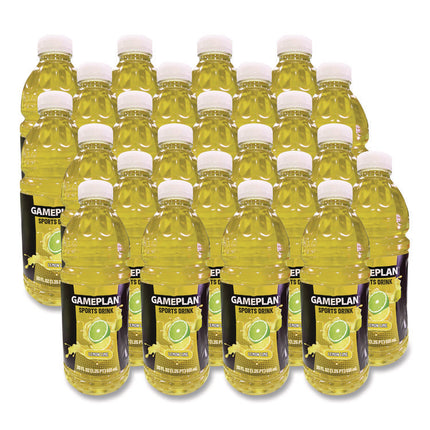 Gameplan Sports Drink, Lemon Lime, 20 oz Bottle, 24/Carton