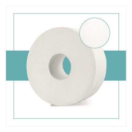 HyTech Seas Mini JRT, Septic Safe, 1-Ply, White, 3.3" x 750 ft, 6 Rolls/Carton