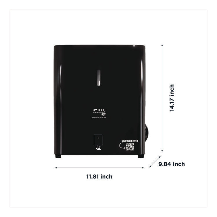 Hy Tech Towel Dispenser, Automatic, 11.8 x 9.8 x 14.2, Black