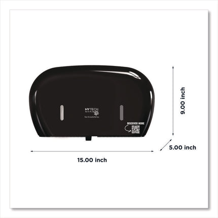 HyTech Seas Mini JRT Twin Dispenser, 5.5 x, 15.7 x 9.8, Black