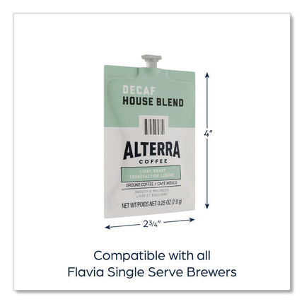 Alterra Decaf House Blend Coffee Freshpack, 100/Carton