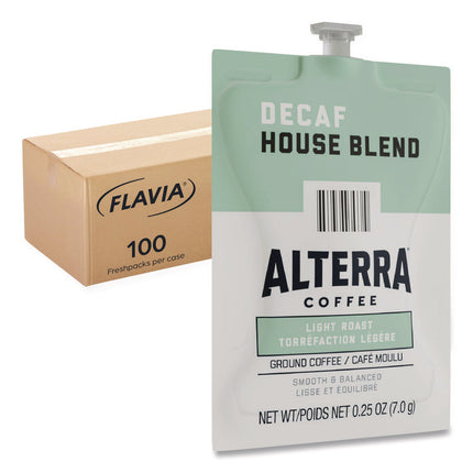 Alterra Decaf House Blend Coffee Freshpack, 100/Carton