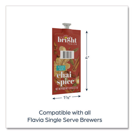 The Bright Tea Co. Chai Spice Black Tea Freshpack, 100/Carton