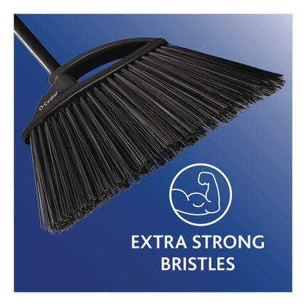 Outdoor PowerCorner Angle Broom, 48" Handle, Black/Gray