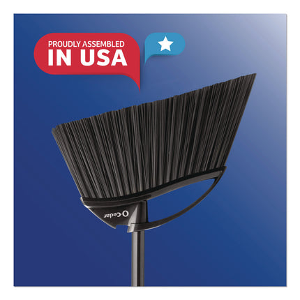 Outdoor PowerCorner Angle Broom, 48" Handle, Black/Gray