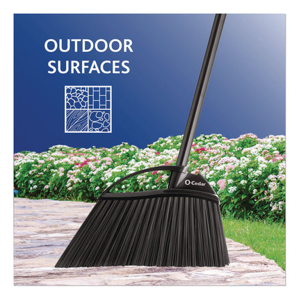 Outdoor PowerCorner Angle Broom, 48" Handle, Black/Gray