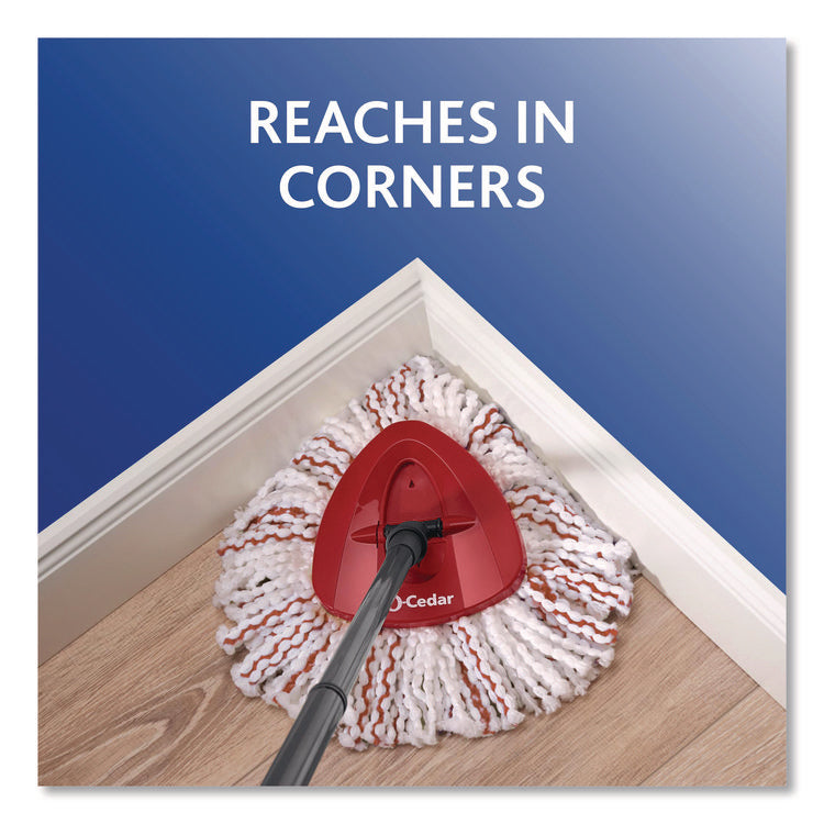 EZWring Deep Clean Refill, Patented Microfiber, Custom Size for EZ Wring Mop Systems, Red/White, 4/Carton