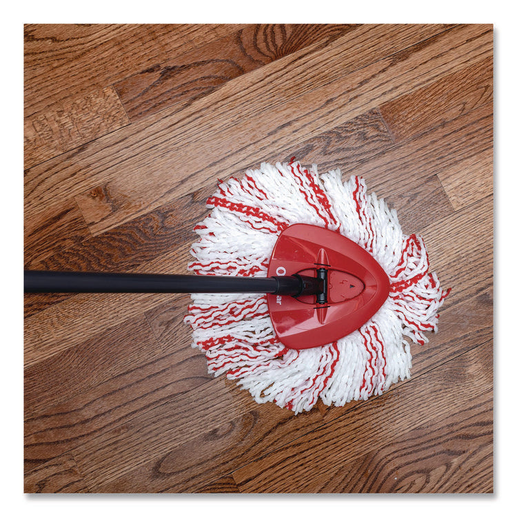 EZWring Deep Clean Refill, Patented Microfiber, Custom Size for EZ Wring Mop Systems, Red/White, 4/Carton