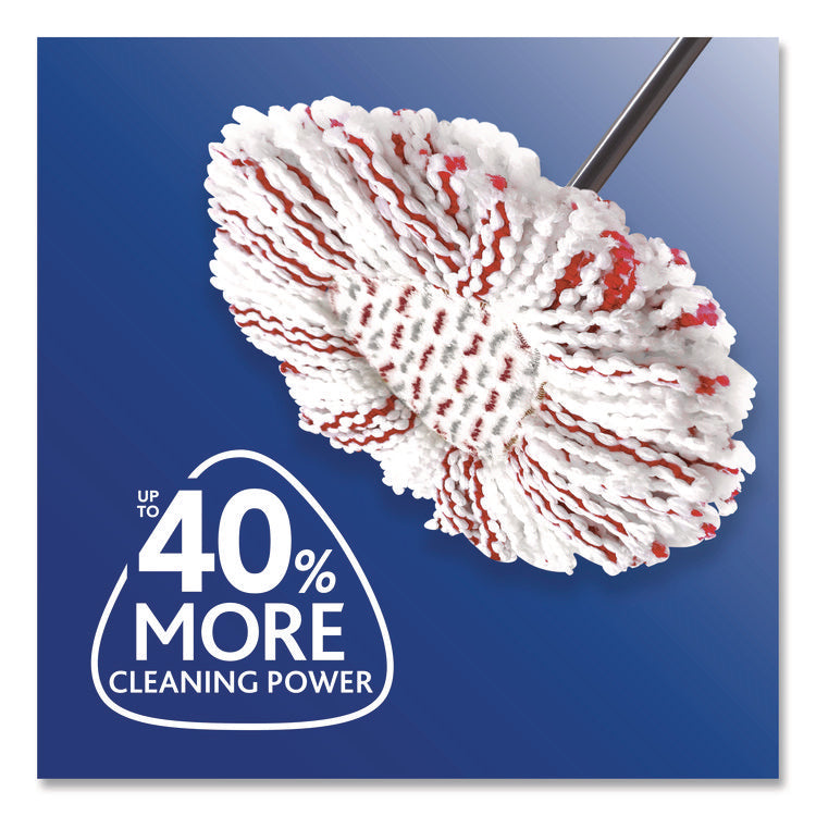 EZWring Deep Clean Refill, Patented Microfiber, Custom Size for EZ Wring Mop Systems, Red/White, 4/Carton