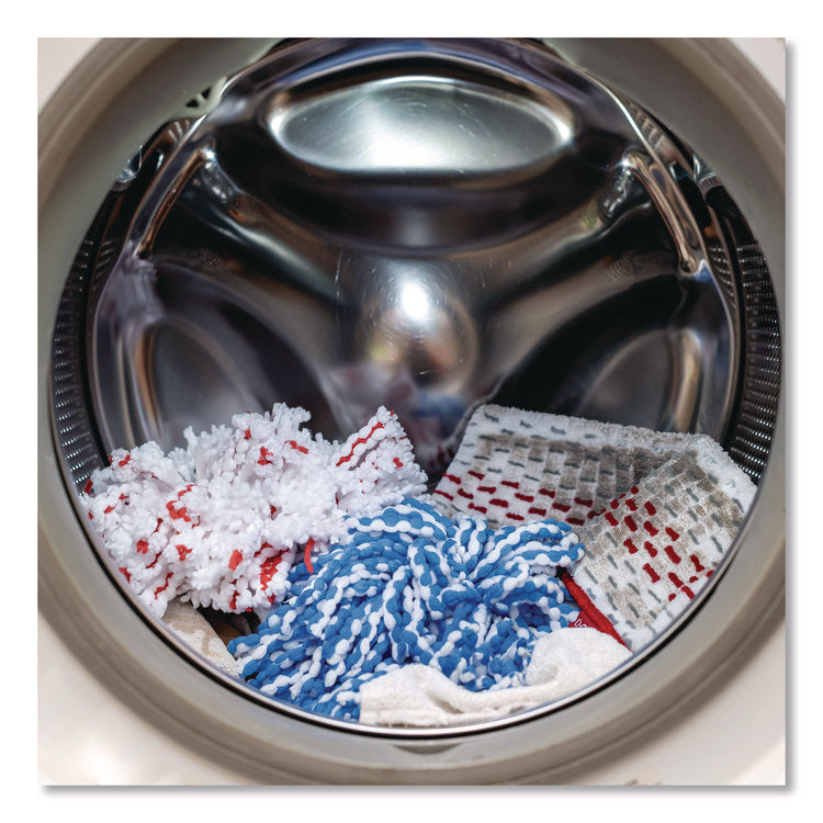 Rinse Clean Refill, Microfiber, Custom Size for Rinse Clean Mop System, Blue/White, 2/Pack, 6 Packs/Carton